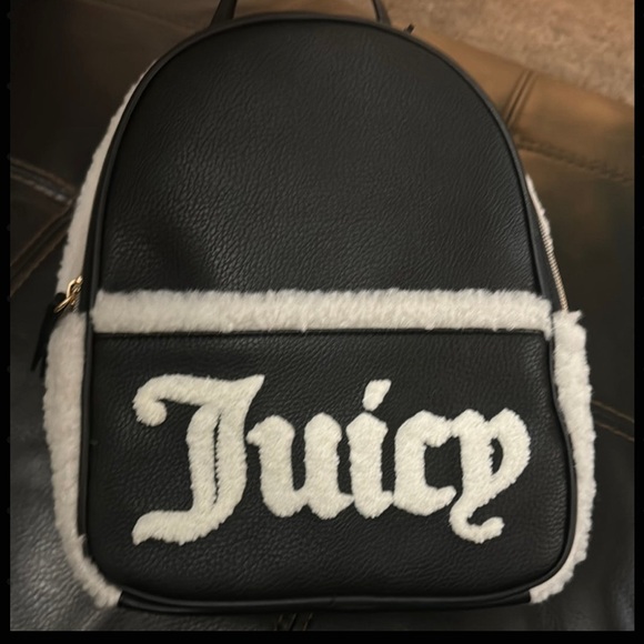 This stunning black and white Juicy Couture backpack purse main image 5